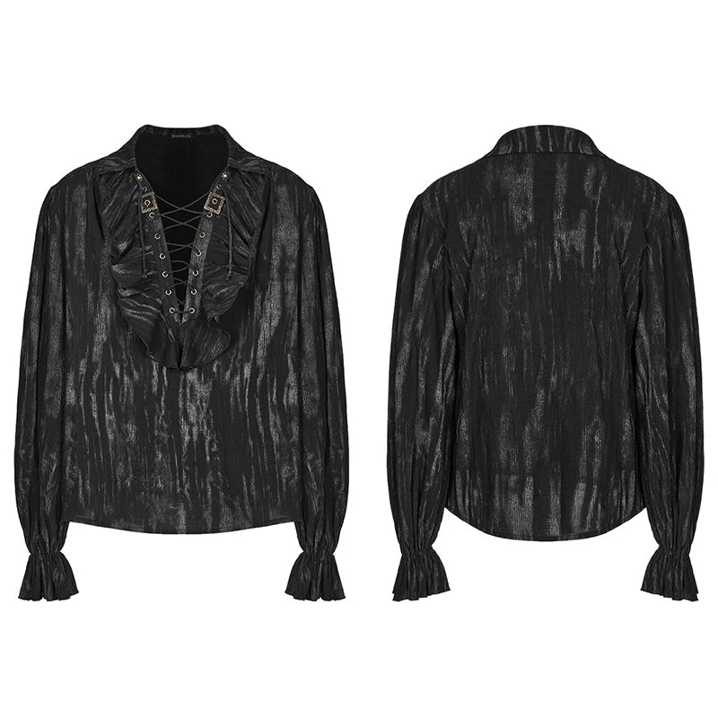 WY-1497CCM Goth tie-dyed jacquard shirt - Image 4