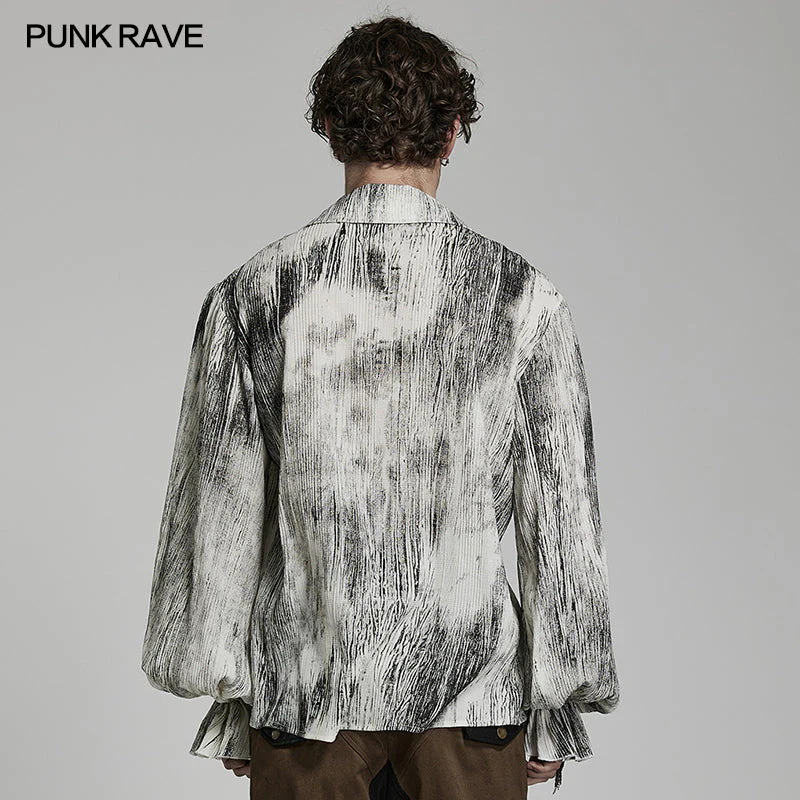 WY-1497CCM Goth tie-dyed jacquard shirt - Image 6