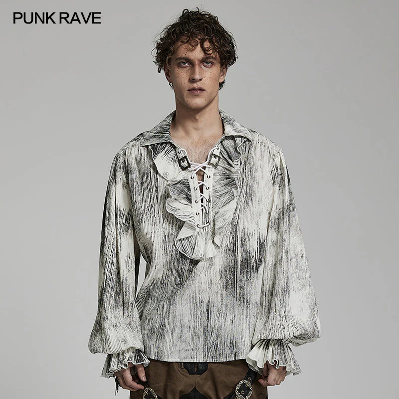 WY-1497CCM Goth tie-dyed jacquard shirt - Image 7
