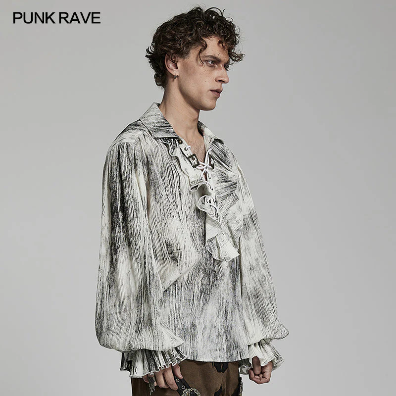 WY-1497CCM Goth tie-dyed jacquard shirt - Image 9