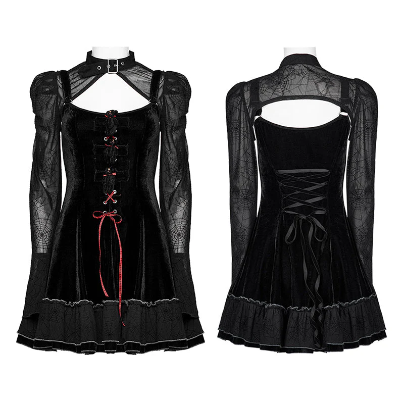 WQ-569BQF Goth two piece girls dress - Image 4
