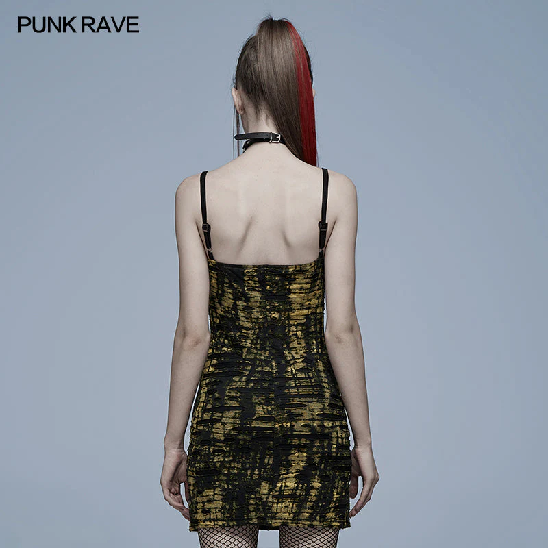 WQ-564LQF Gothic abstract print slip dress - Image 3