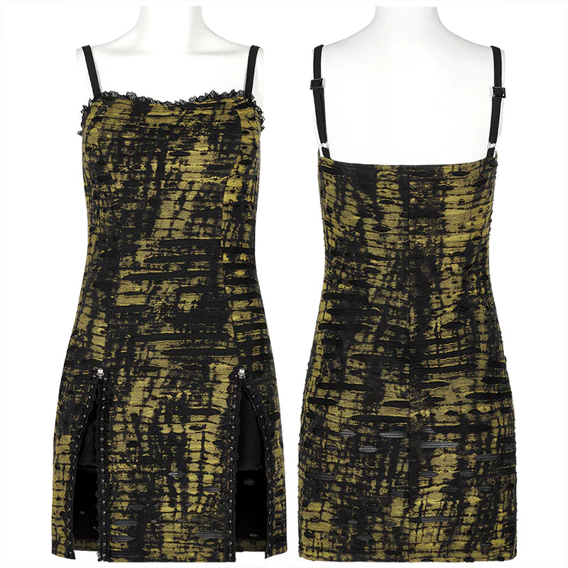 WQ-564LQF Gothic abstract print slip dress - Image 4