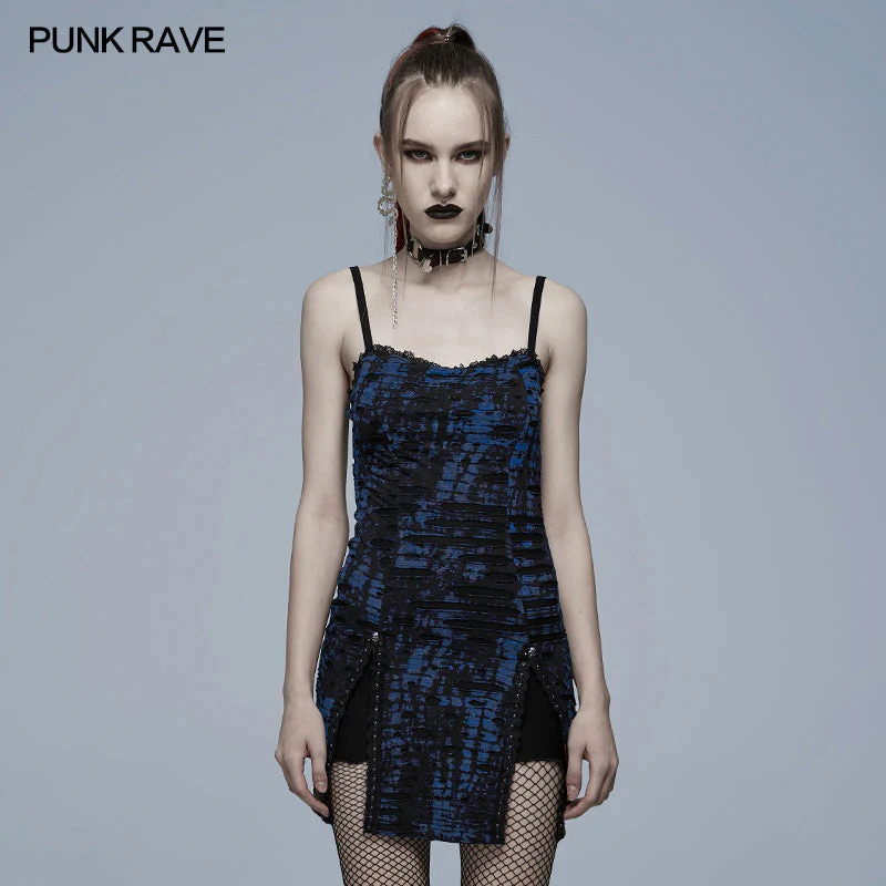 WQ-564LQF Gothic abstract print slip dress - Image 6