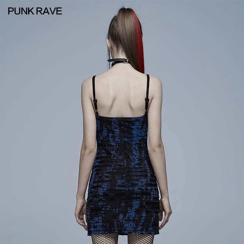 WQ-564LQF Gothic abstract print slip dress - Image 8