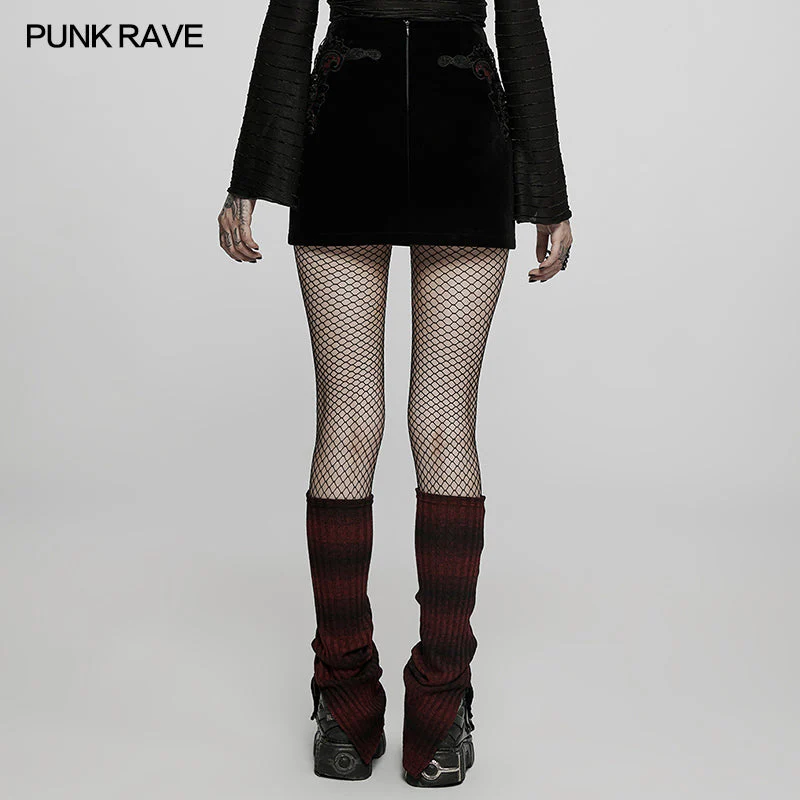 WQ-566BQF Gothic applique skirt - Image 3