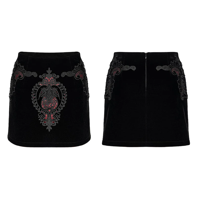 WQ-566BQF Gothic applique skirt - Image 4