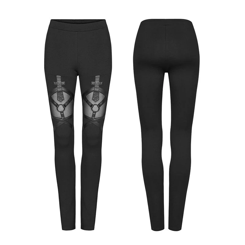 WK-474DDF Gothic architecture womens leggings - Image 4