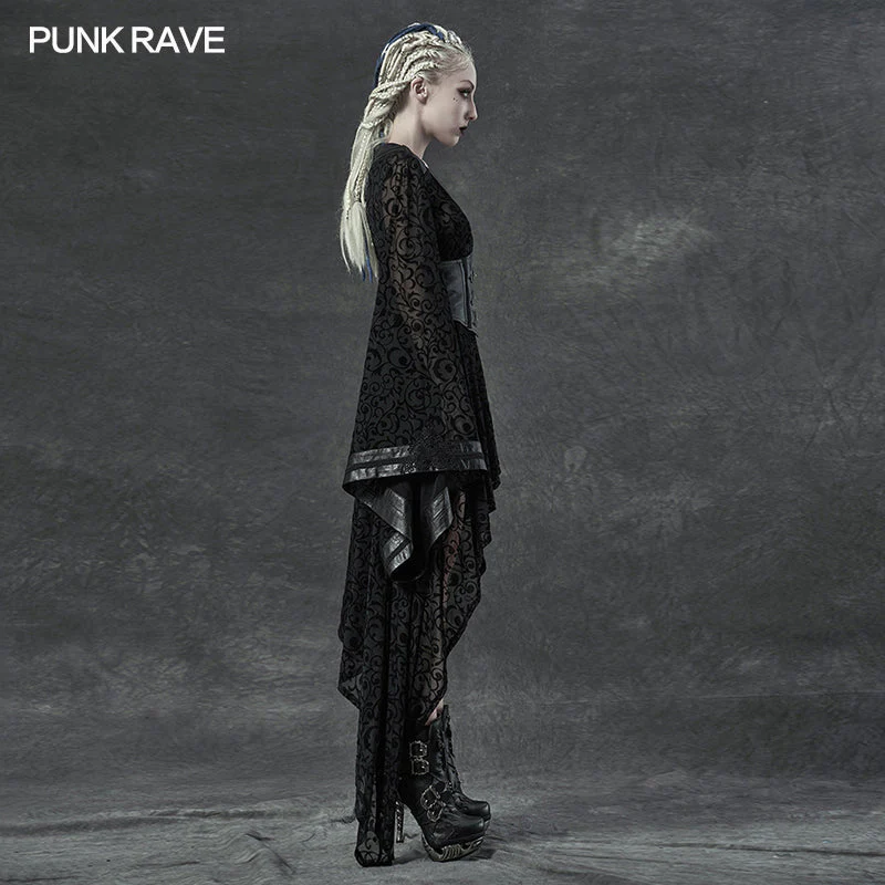 WY-1271ZCF Gothic asymmetrical kimono - Image 2