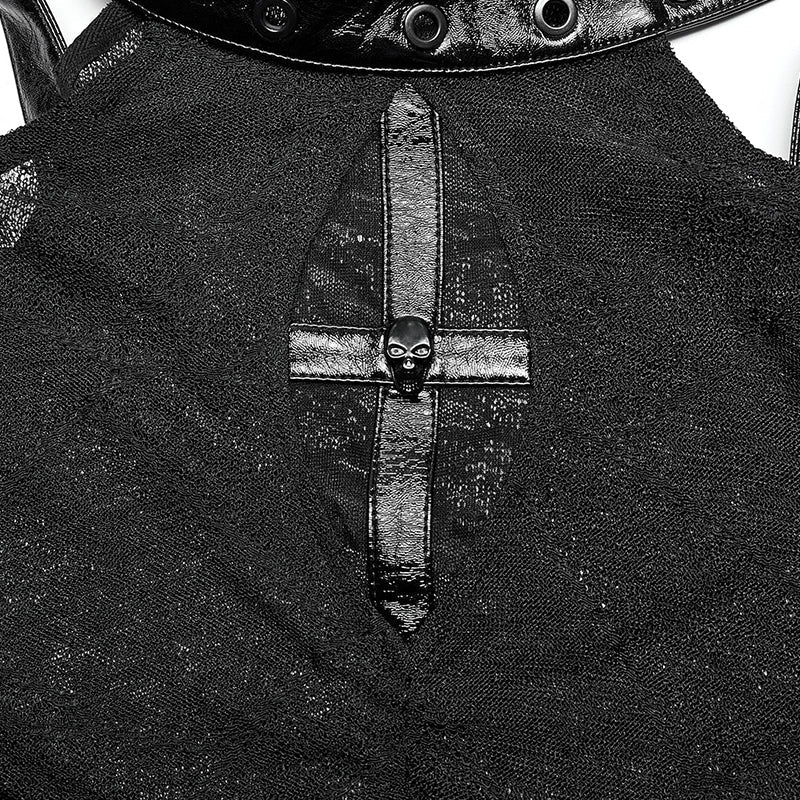 OPT-833TCF Gothic cross hollow out short top - Image 5