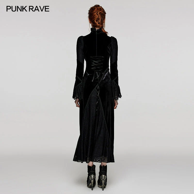 WQ-661LQF Gothic Daily velvet Dress - Image 3