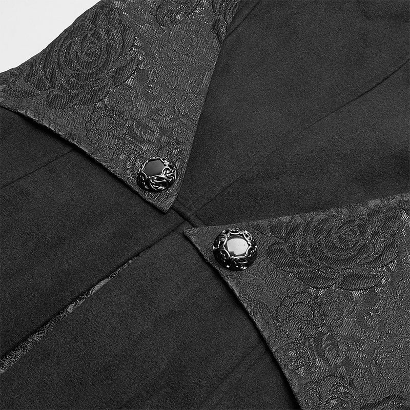 WY-1044 Gothic Double-sided Woolen Standing Collar Long Coat With Broken Block-style Sleeves For Women - Image 5