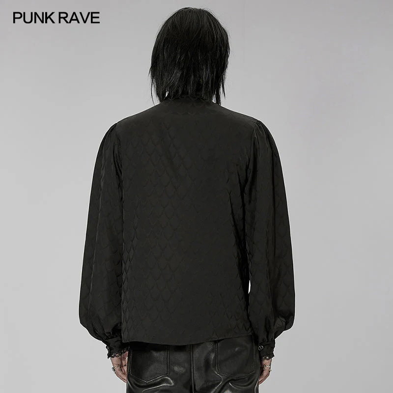 WY-1409CCM Gothic Dragon scale jacquard shirt - Image 7