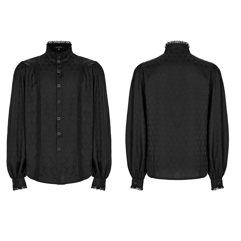 WY-1409CCM Gothic Dragon scale jacquard shirt - Image 8