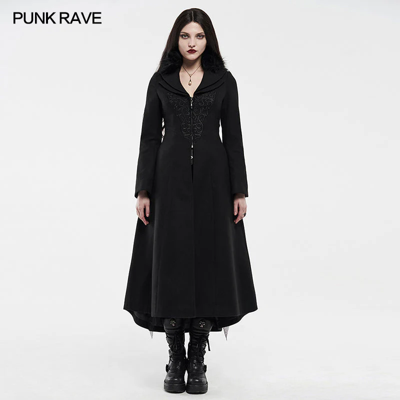 WY-1214LCF gothic embroideredlong coat - Image 7