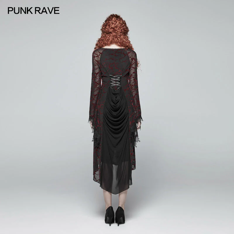 OQ-388 Gothic Goddess Classical Mid-length Dress - Image 5