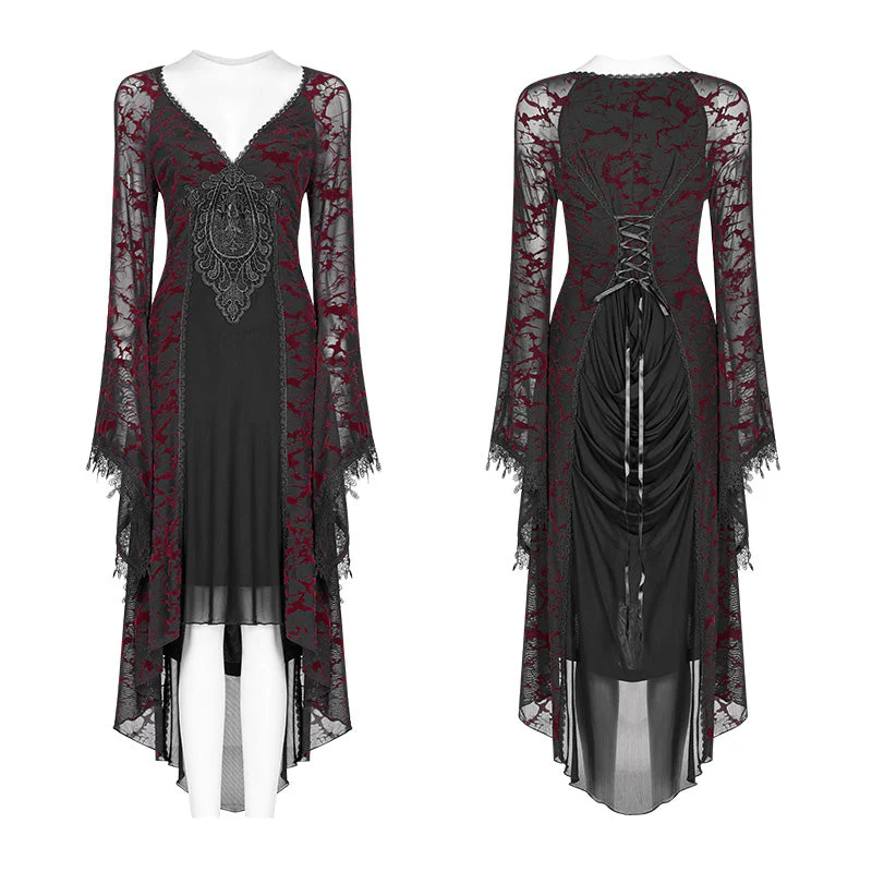 OQ-388 Gothic Goddess Classical Mid-length Dress - Image 6