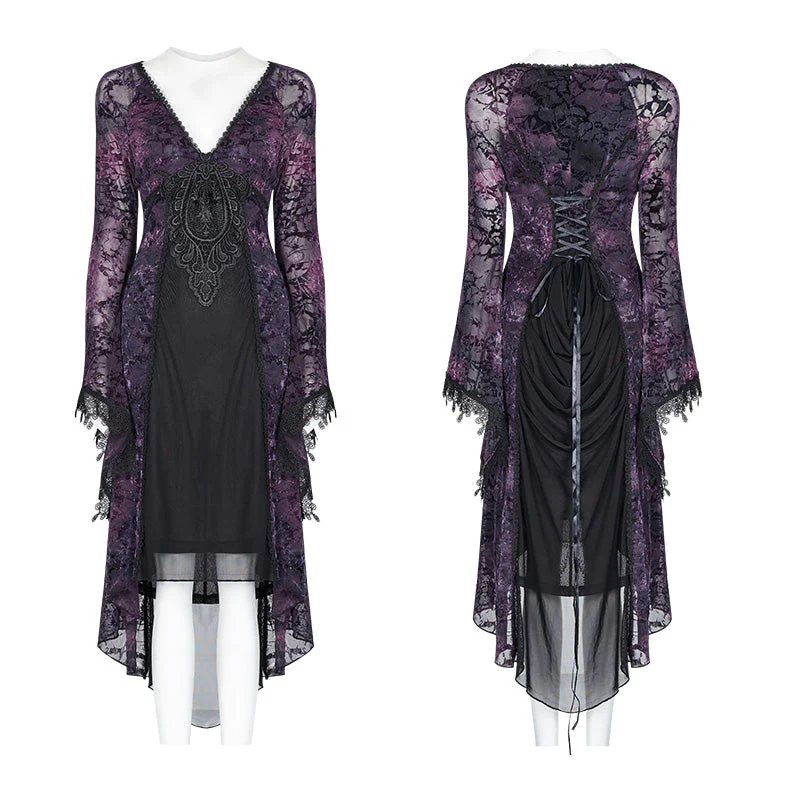 OQ-388 Gothic Goddess Classical Mid-length Dress - Image 9