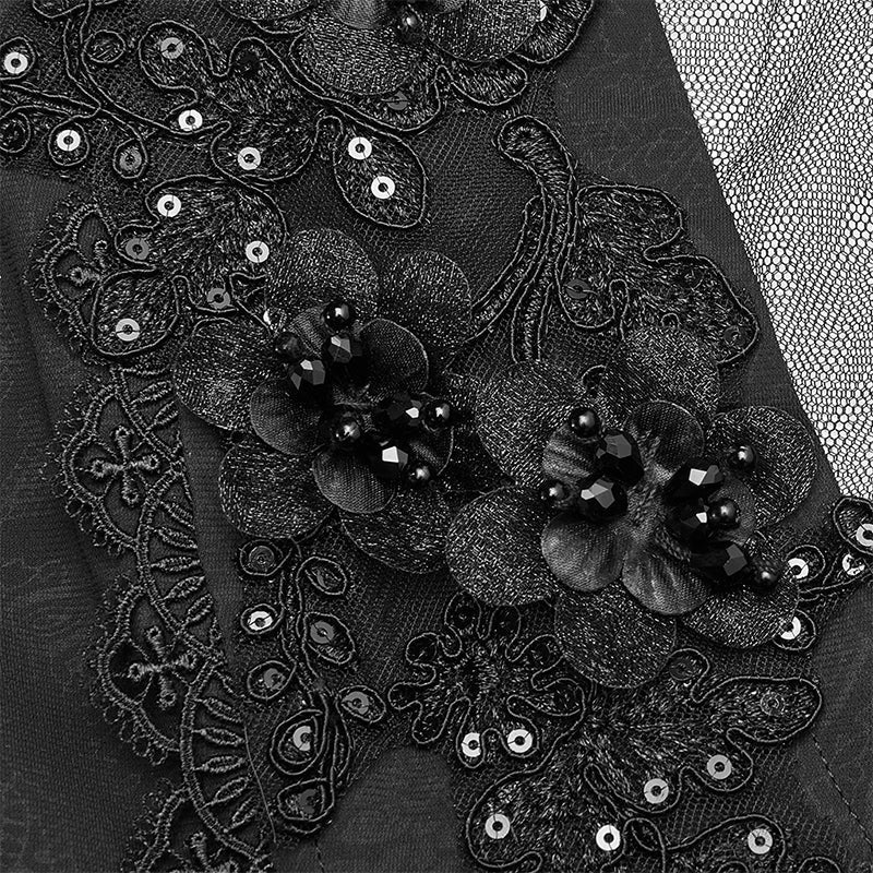 WQ-444LQF Gothic Gorgeous Off Shoulder Lace Dress - Image 4