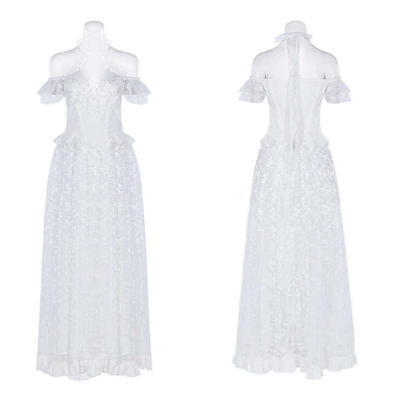 WQ-444LQF Gothic Gorgeous Off Shoulder Lace Dress - Image 8