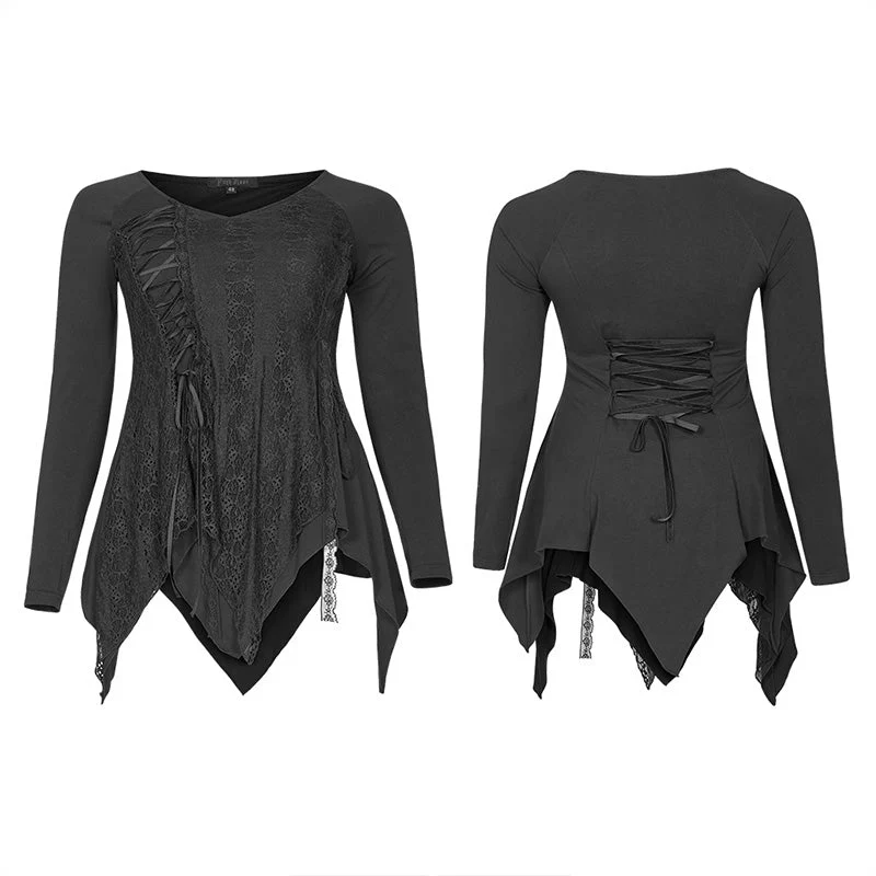 DT-667DQF Gothic gorgeous V-neck dress - Image 4