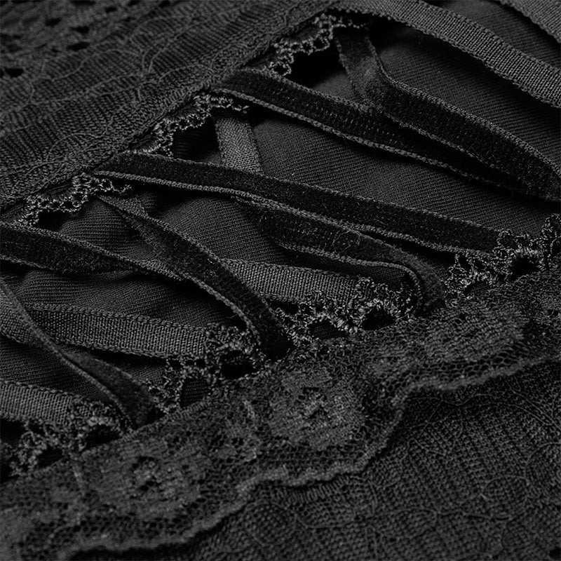 DT-667DQF Gothic gorgeous V-neck dress - Image 5