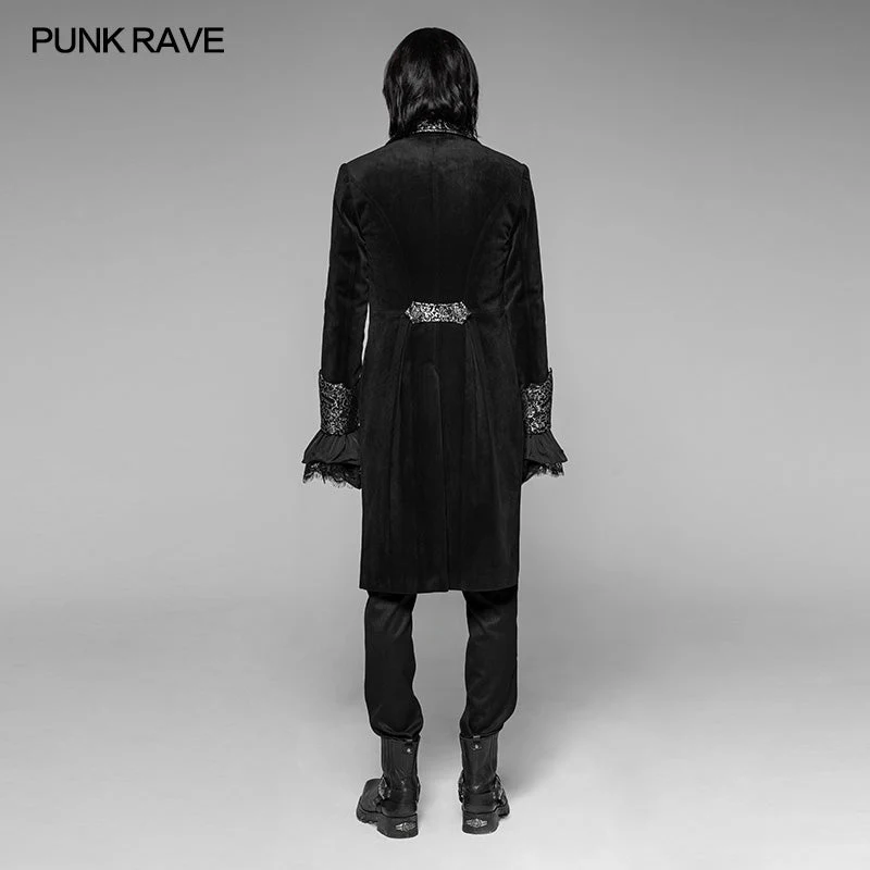 WY-947 Gothic Gorgeous Velvet Swallowtail Coat Jacket - Image 3