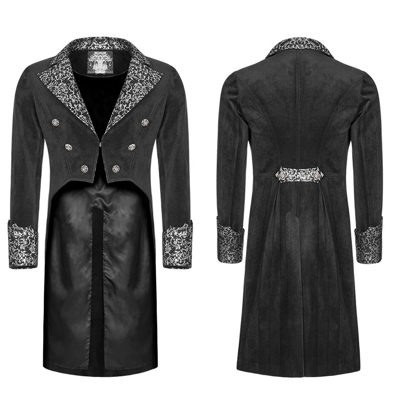 WY-947 Gothic Gorgeous Velvet Swallowtail Coat Jacket - Image 4
