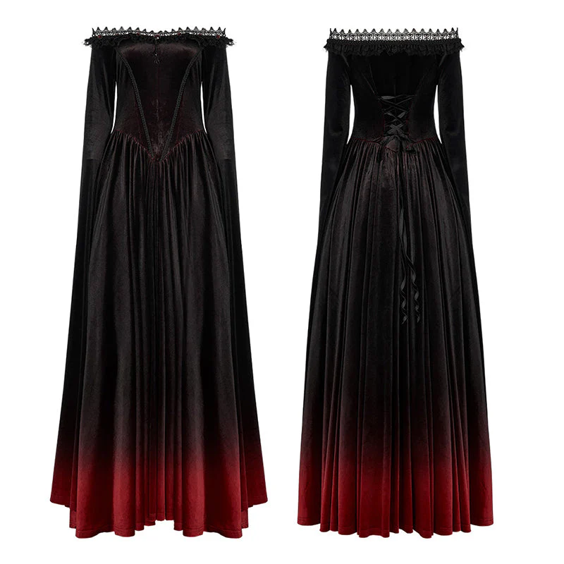 WQ-599LQF 2022 Gothic gradient gown dress - Image 4