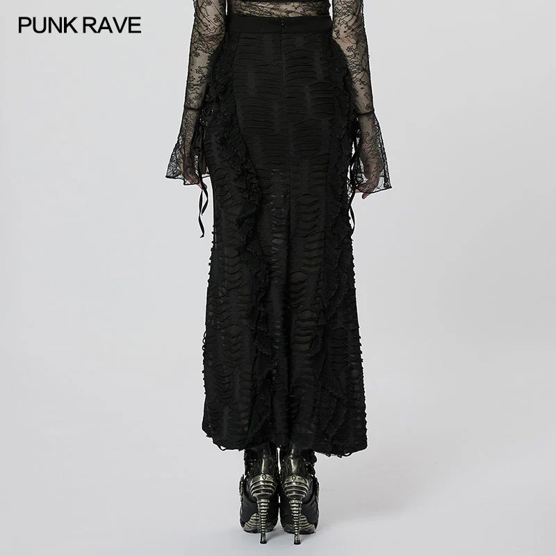 WQ-609DQF Gothic Jacquard Skirt - Image 3