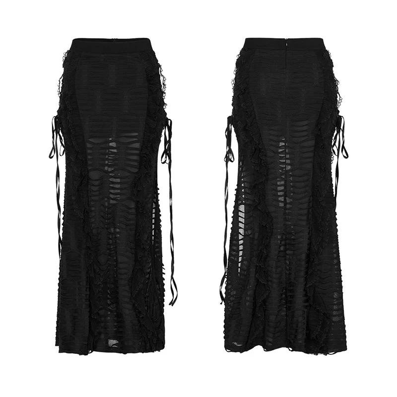 WQ-609DQF Gothic Jacquard Skirt - Image 4