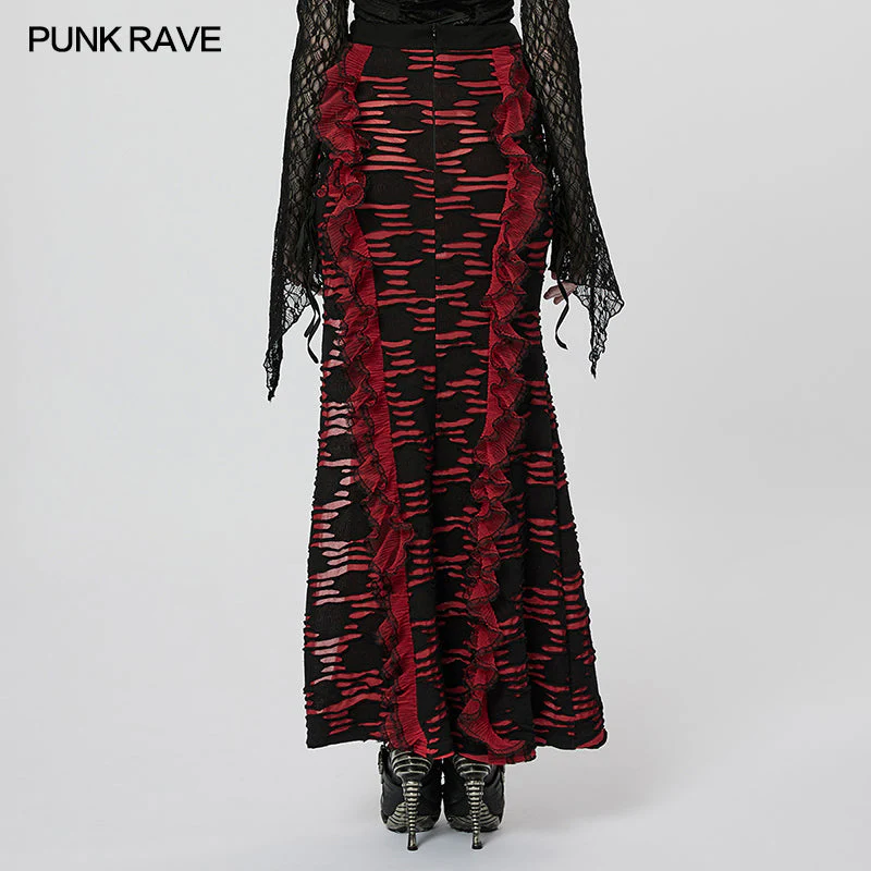 WQ-609DQF Gothic Jacquard Skirt - Image 8