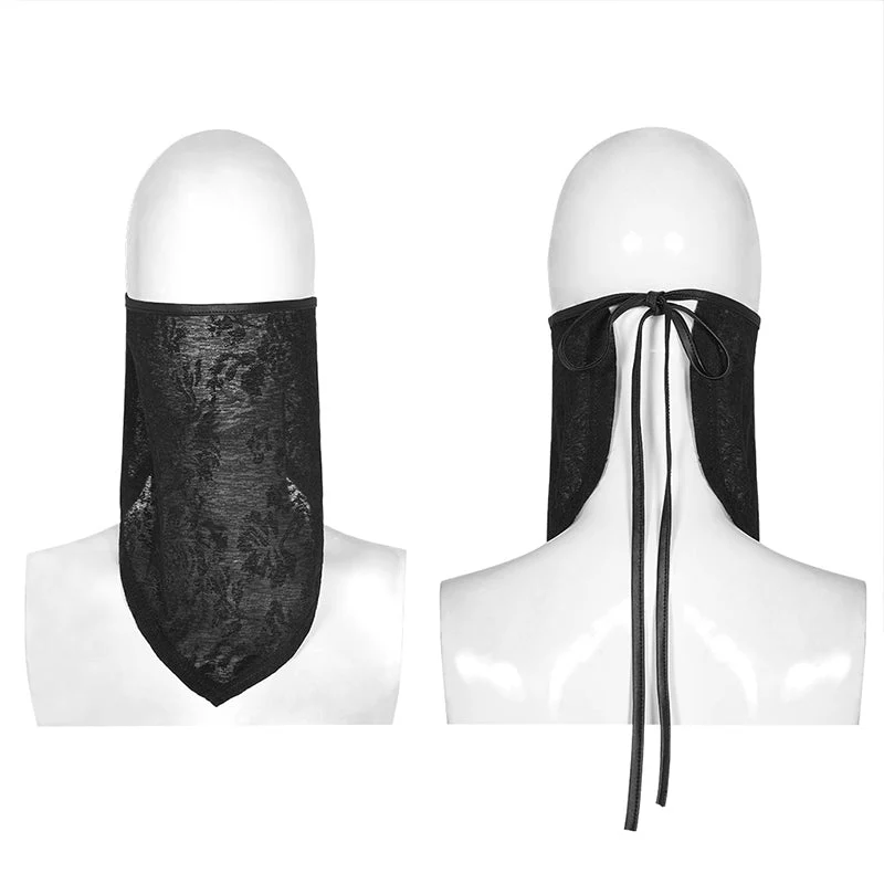 WS-414KZF Gothic jacquard triangular face kerchief - Image 3