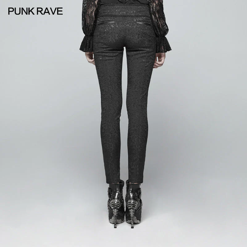 WK-351 Gothic Jacquard Trousers - Image 2