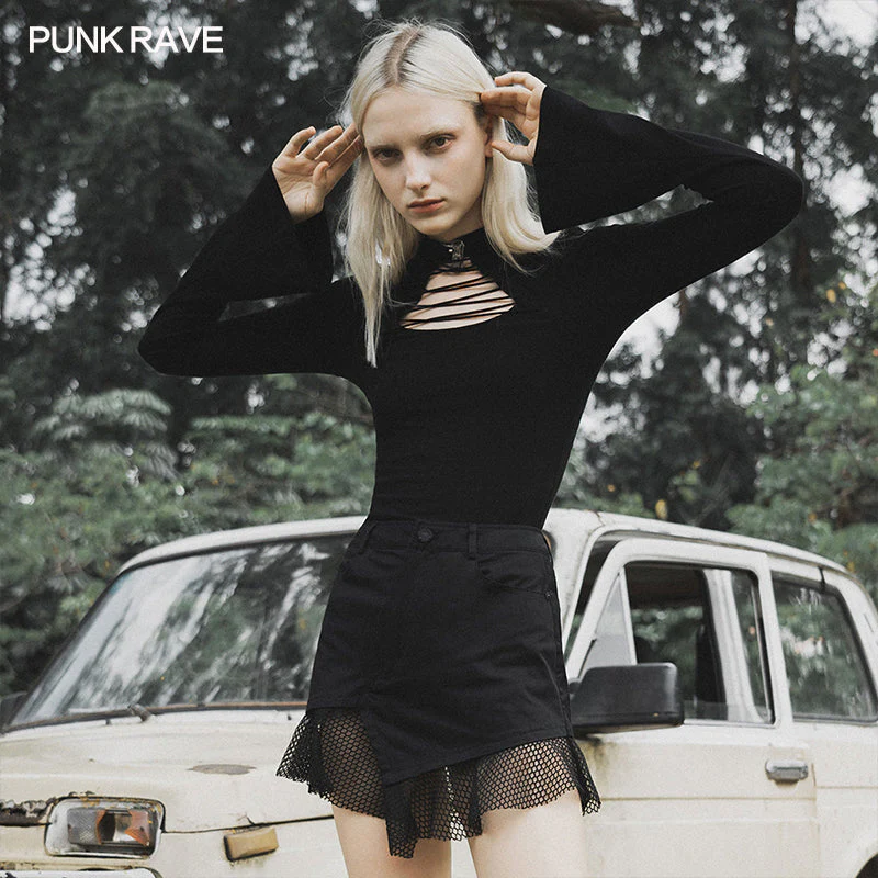 OPT-394TCF Gothic laced skinny T-shirt - Image 2