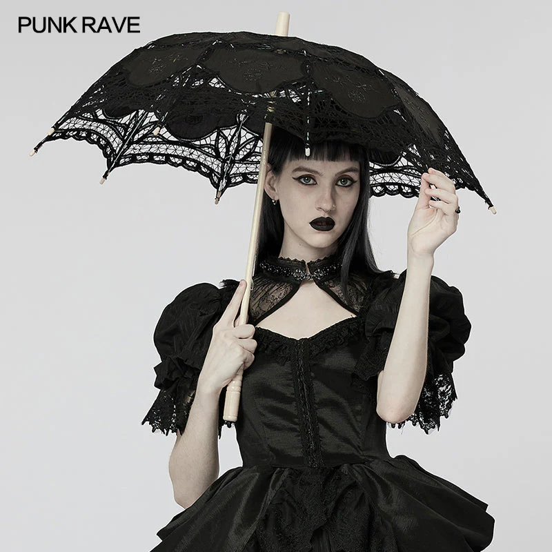 WS-549QTF Gothic cotton lace umbrella - Image 3