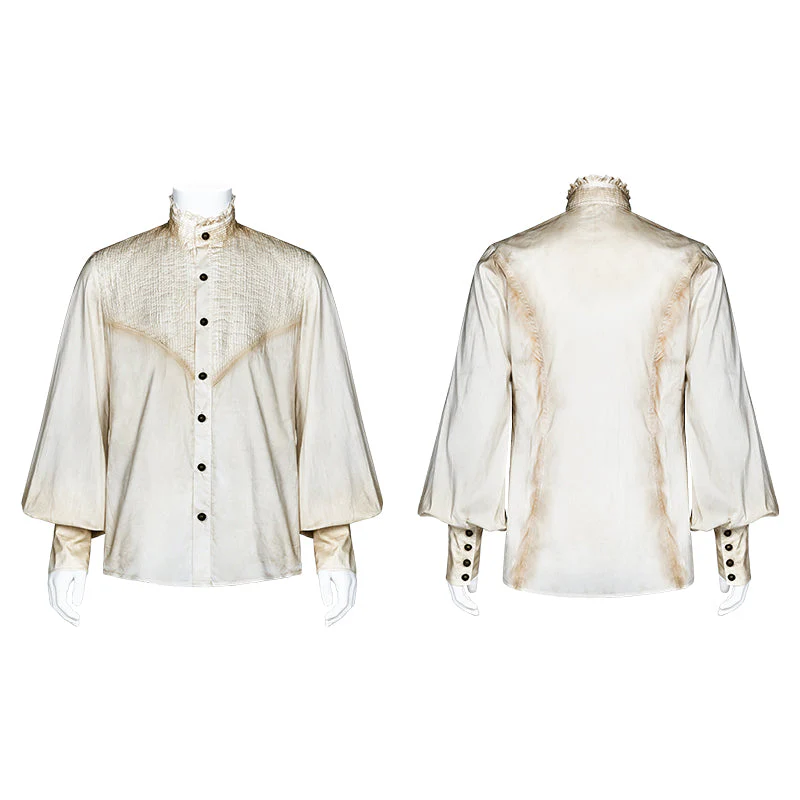 WY-1029 Gothic Mens Daily Wear Thin Shirts - Image 10