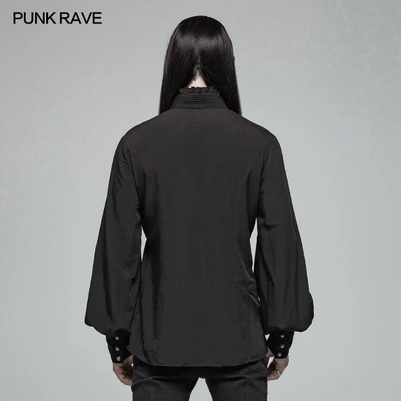 WY-1029 Gothic Mens Daily Wear Thin Shirts - Image 3