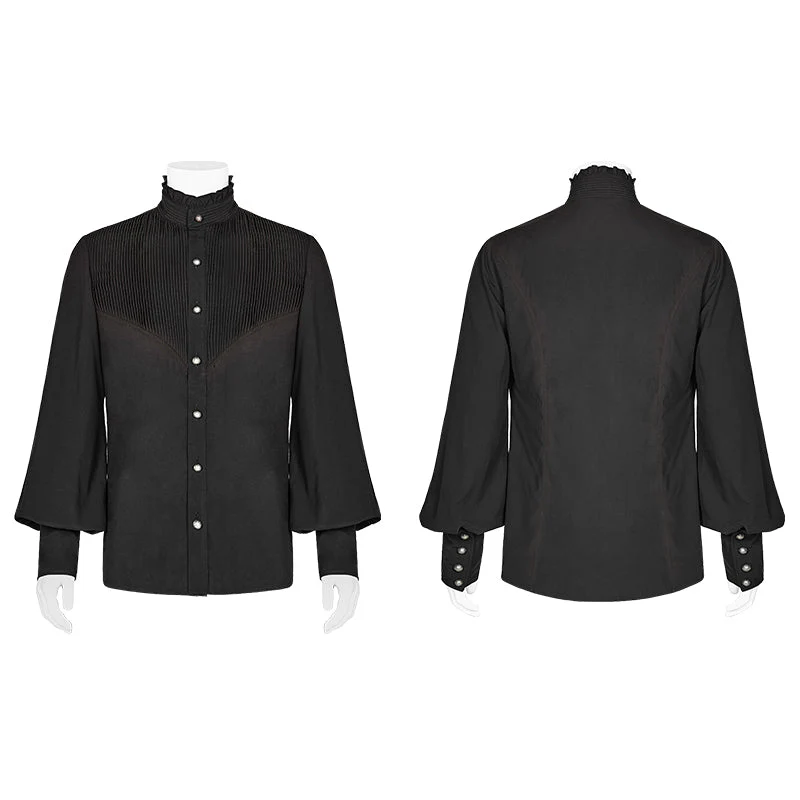 WY-1029 Gothic Mens Daily Wear Thin Shirts - Image 4