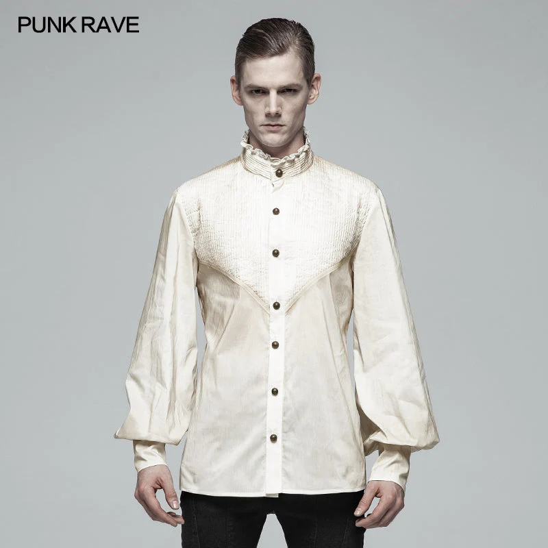 WY-1029 Gothic Mens Daily Wear Thin Shirts - Image 7