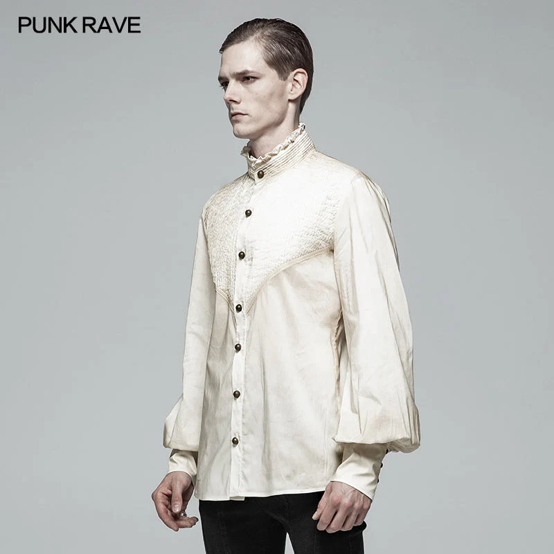 WY-1029 Gothic Mens Daily Wear Thin Shirts - Image 8