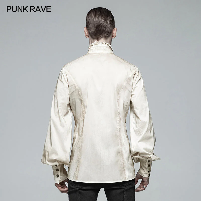 WY-1029 Gothic Mens Daily Wear Thin Shirts - Image 9