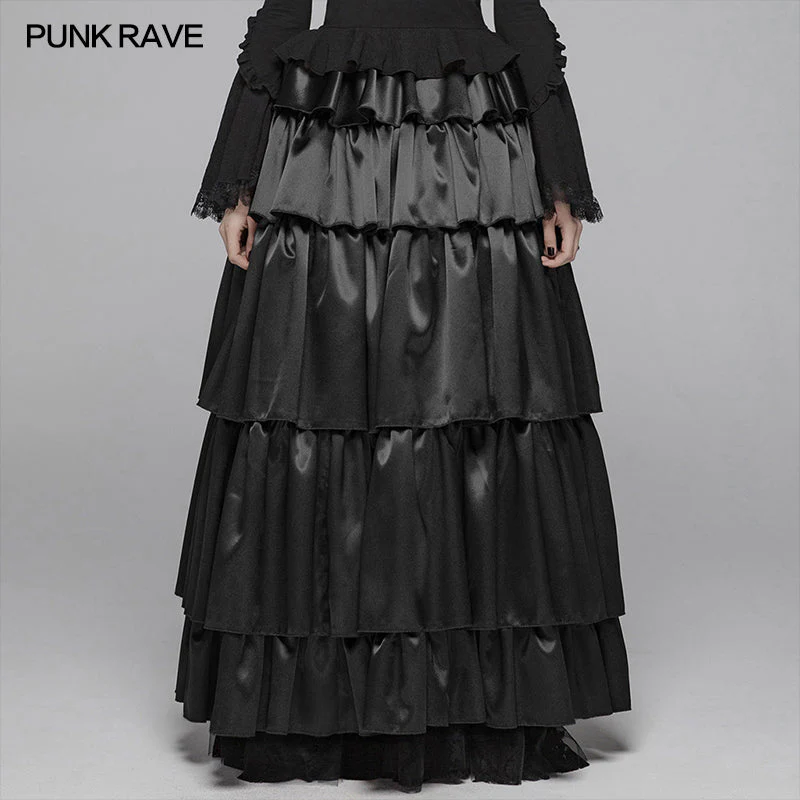 WQ-428 Gothic Multi Layered Dress With Elastic Band