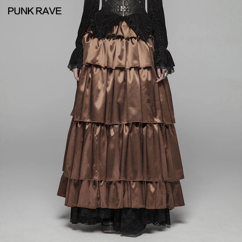 WQ-428 Gothic Multi Layered Dress With Elastic Band - Image 7