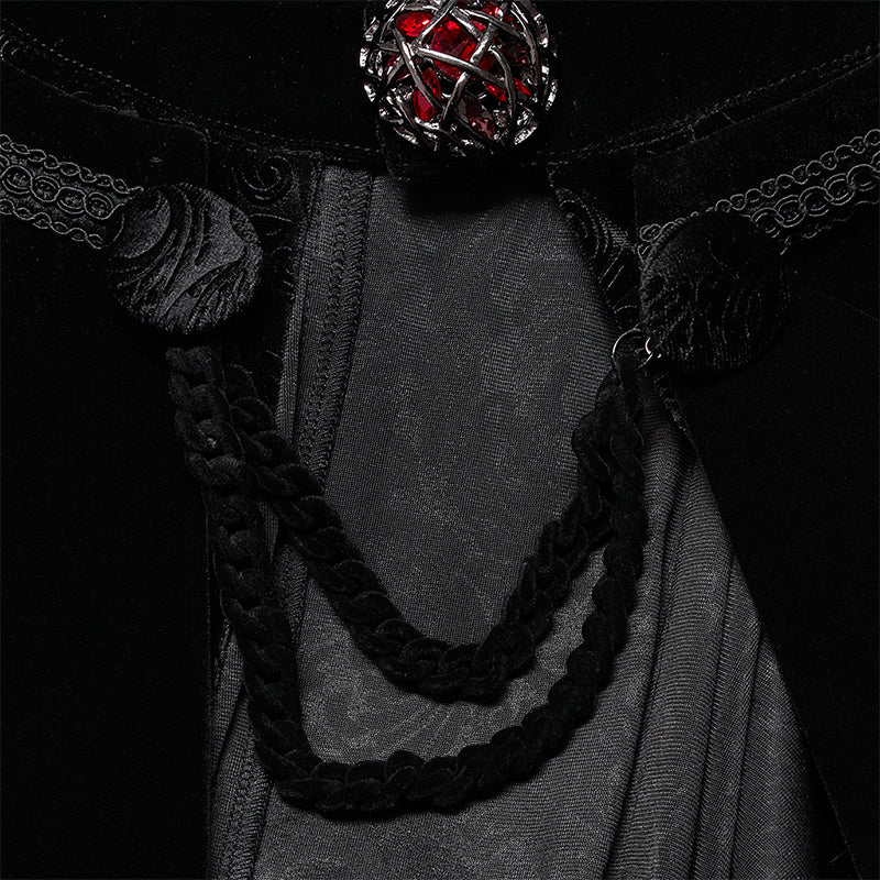WY-1378DPM Gothic noble night Cloak - Image 5