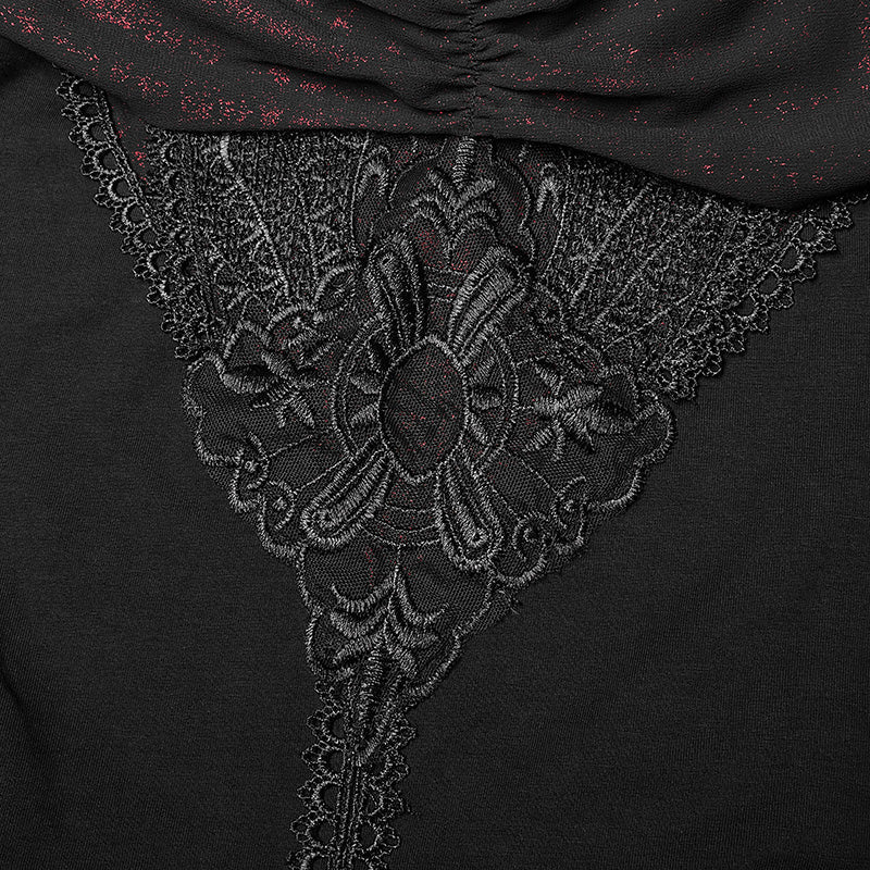OT-545 Gothic Off-shoulder Short T-shirt - Image 5