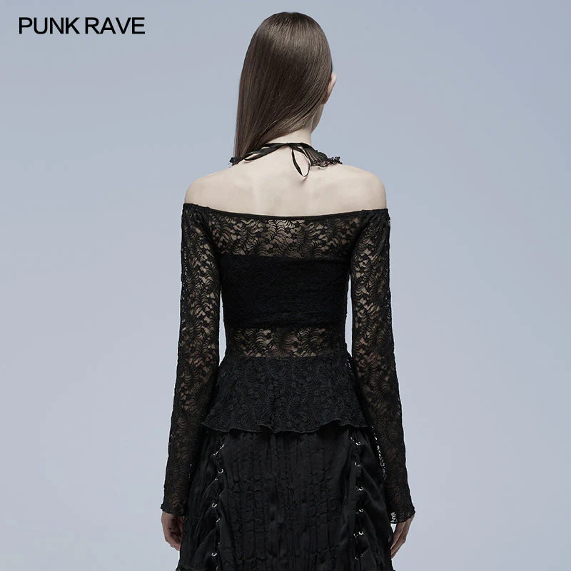 WT-697TCF Gothic perspective lace blouse - Image 3