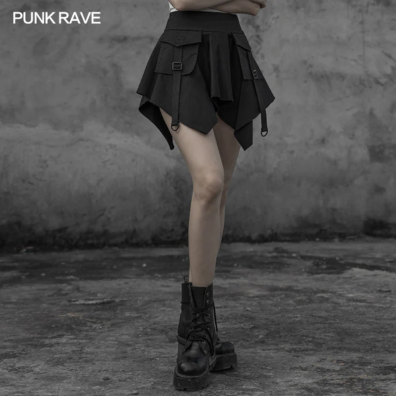 OPQ-603BQF Gothic stitching dark mini skirt - Image 3