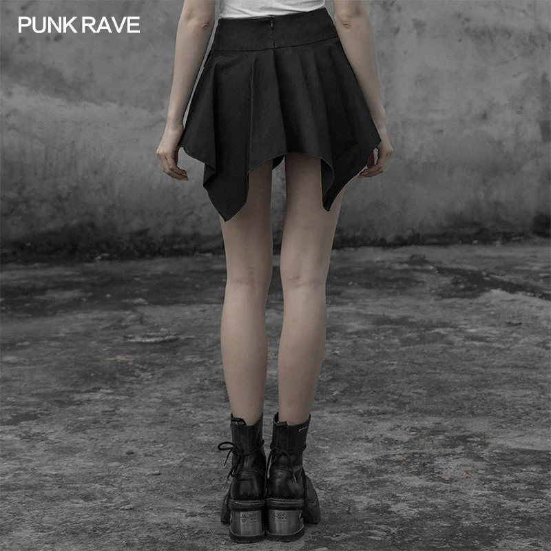 OPQ-603BQF Gothic stitching dark mini skirt - Image 4