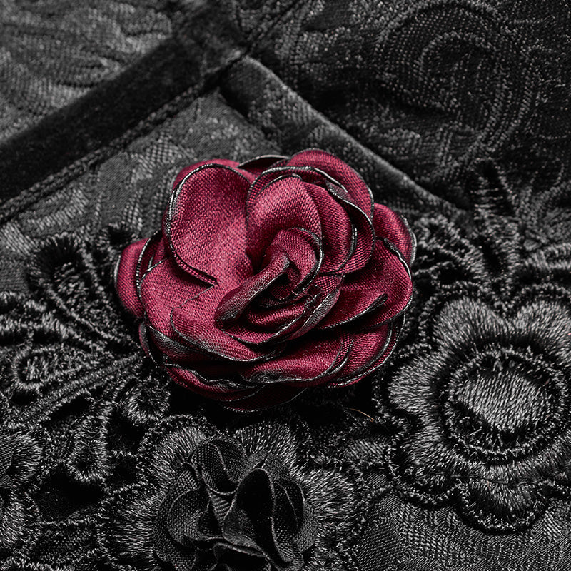 WY-975 Gothic Sweetheart Neck Jacquard Corset - Image 5